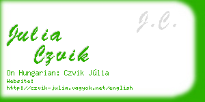 julia czvik business card